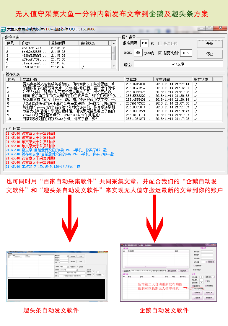 趣头条文章自动发布系统